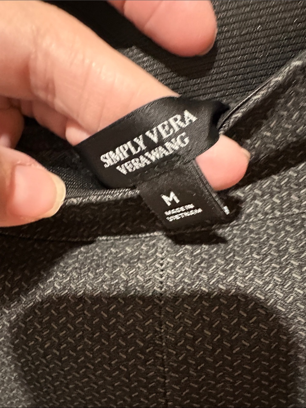 Women’s Black Textured Stretch Dress Pants - Picture 3 of 4